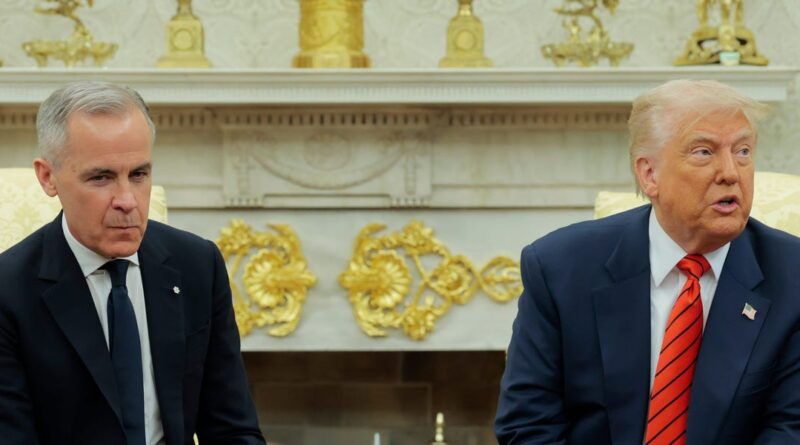 Mark Carney said he's glad people couldn't tell what was going through his mind when he met Trump