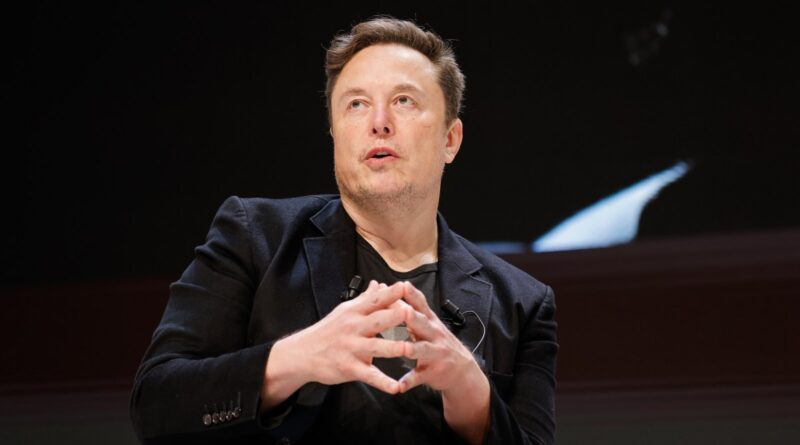 Chief Technology Officer of X Elon Musk speaks onstage during the "Exploring the New Frontiers of Innovation: Mark Read in Conversation with Elon Musk"