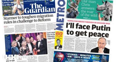 Newspaper headlines: PM 'toughens migration rules' and Zelensky's 'direct' talks with Putin