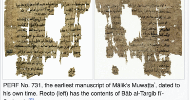 Oldest Surviving Manuscript of Imam Malik’s Muwatta’