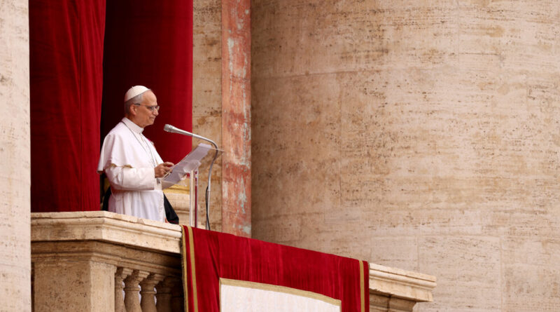 Pope Leo XIV Calls for End to War in First Sunday Blessing as Pontiff