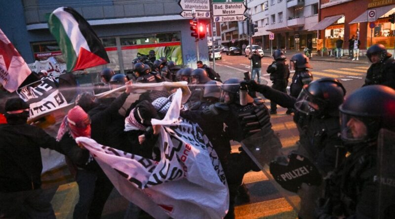 Pro-Palestinian protesters, police clash in Basel during Eurovision