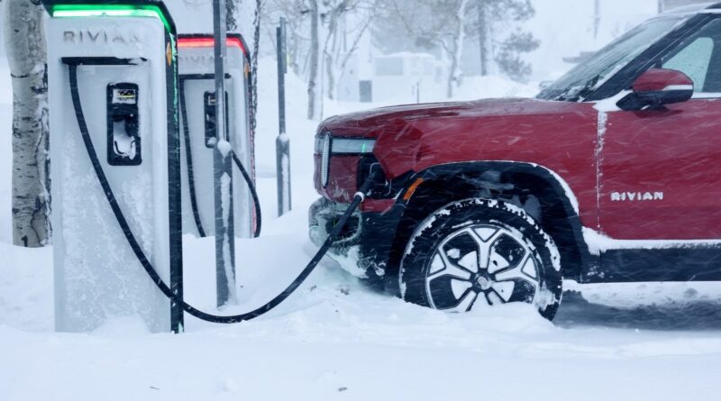 Rivian Electric Car Charging Station