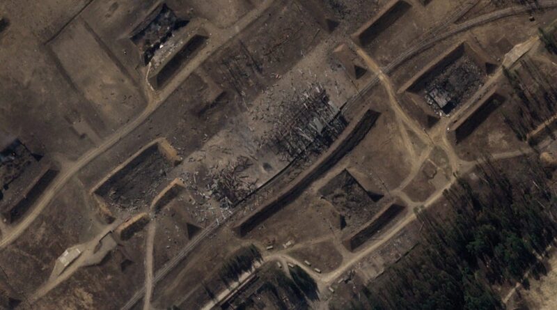 Russia's 'poor weapons handling' likely caused the massive blasts that wiped out much of its 105-ton ammo depot: UK MOD