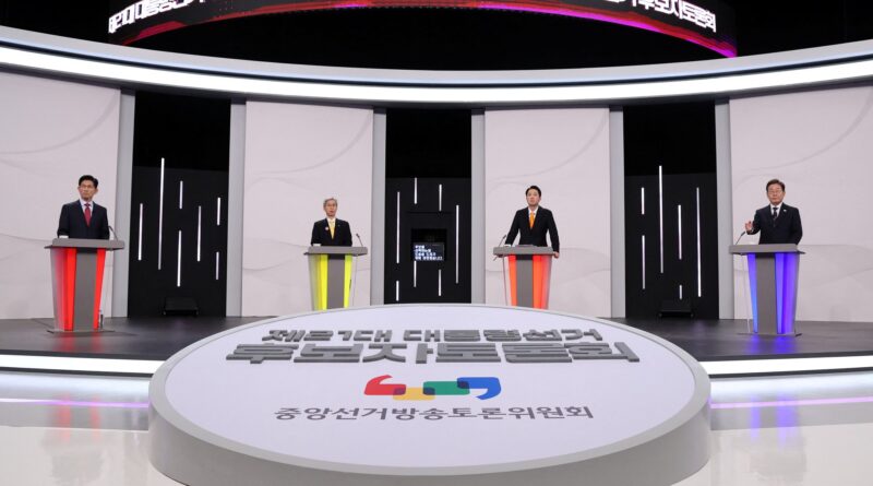 South Korea’s presidential candidates hold first heated debate