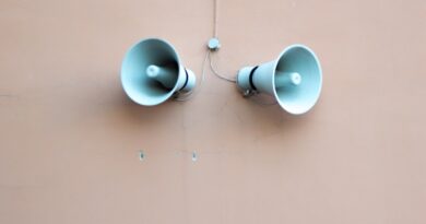 Shot Of Loud Speaker On Wall