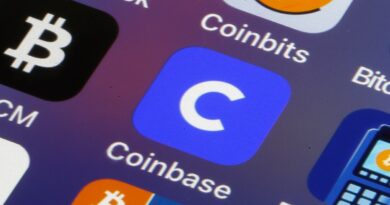 Coinbase app logo on iPhone