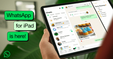 WhatsApp on an iPad