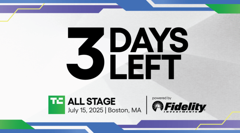 TechCrunch All Stage 3 days left