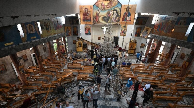 At least 20 killed in suicide attack on Damascus church