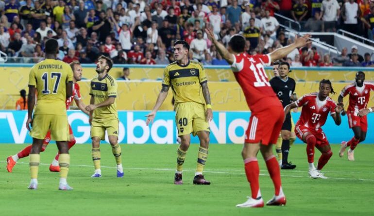 Bayern Munich's Michael Olise celebrates scoring their second goal