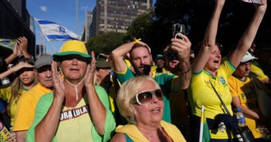 People gather in support of former Brazilian President Jair Bolsonaro, ahead of his trial in the Supreme Federal Court, in Paulista Avenue, Sao Paulo,
