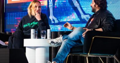 Sophie Turner and Ben Lamm take part in the Fireside Chat Engineering The Impossible at Truman Brewery during SXSW London 2025