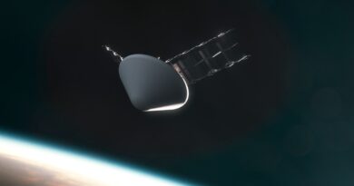 A render of Lux Aeterna's Delphi reusable satellite