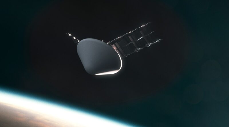 A render of Lux Aeterna's Delphi reusable satellite
