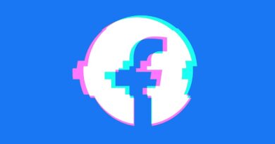 distorted facebook logo