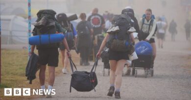 Glastonbury Festival getaway and clean-up gets under way