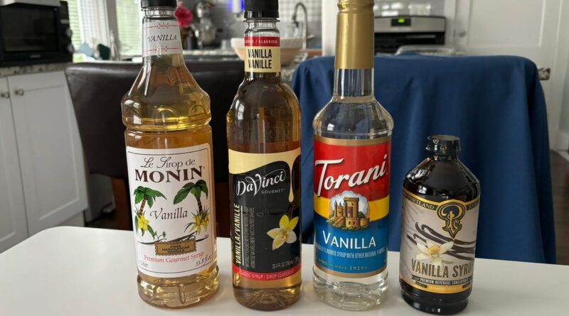 I tried 4 vanilla syrups in my coffee to find the best one, and there was a clear winner