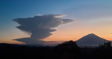 Volcanic smoke billows from Mount Lewotobi Laki-Laki