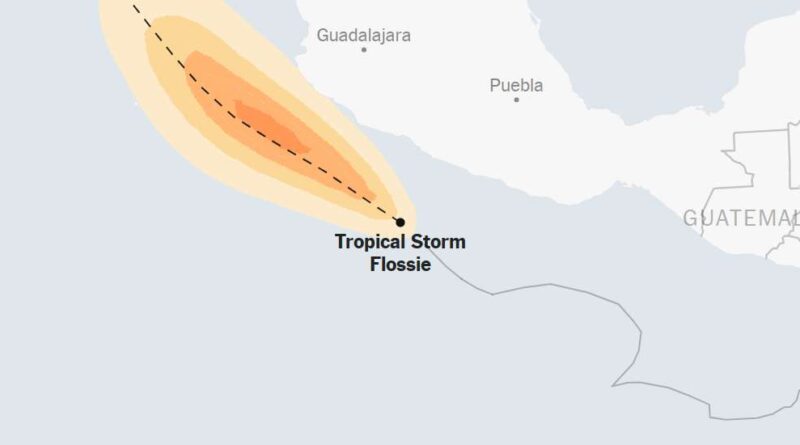 Map: Tracking Tropical Storm Flossie
