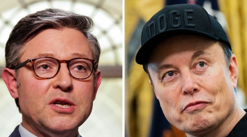 Mike Johnson said Elon Musk is 'terribly wrong' about Trump's 'big beautiful bill'