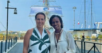 Aulani Wilhelm (left) and Lysa Win (right) of Nia Tero in UNOC3. Credit: Naureen Hossain/IPS