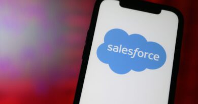 Salesforce logo on smartphone screen