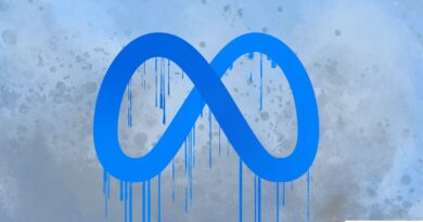 dripping Facebook Meta logo