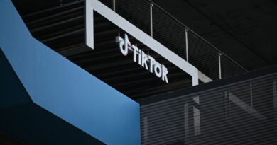 The TikTok logo is displayed outside TikTok social media app company offices in Culver City, California, on March 16, 2023. - China urged the United States to stop "unreasonably suppressing" TikTok on March 16, 2023, after Washington gave the popular video-sharing app an ultimatum to part ways with its Chinese owners or face a nationwide ban. (Photo by PATRICK T. FALLON/AFP via Getty Images)