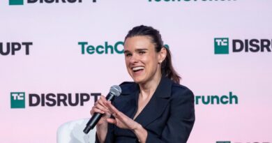 a photo of Christina Cacioppo on stage at TechCrunch Disrupt 2024