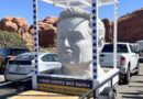 A giant Elon Musk bust was spotted at a Utah national park with a sign calling out DOGE cuts
