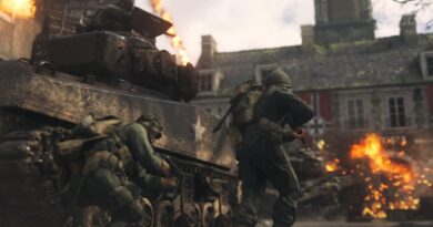 A promotional image for Activision's Call of Duty: WWII video game.