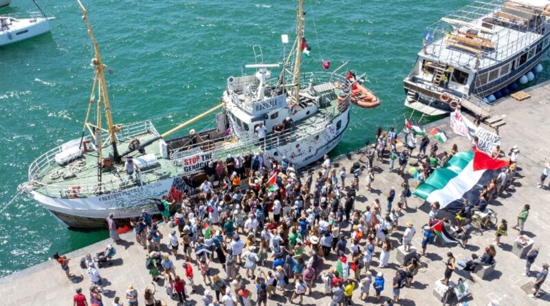 Activist boat Handala seized off Gaza brought to Israel