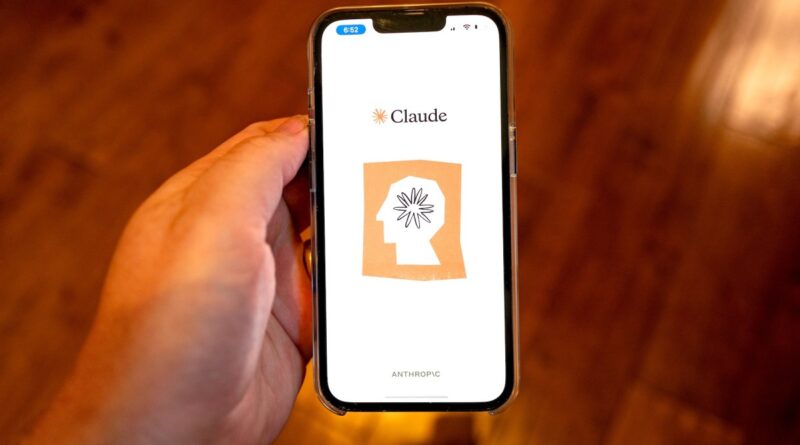 Anthropic Claude logo on mobile