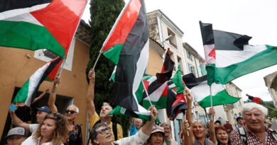 Cycling-Activists protest over Gaza during Tour de France, call for Israeli team to be barred