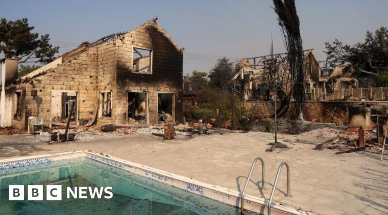 Cyprus wildfire: Two die in burned car as 44C heat expected