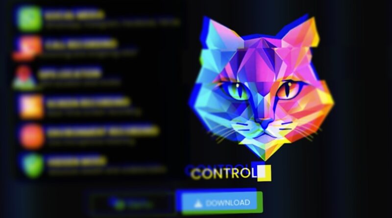 a blurred screenshot of Catwatchful's website