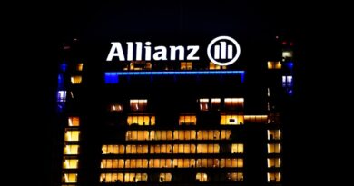 The tower skyscraper built in 2020 in Milan CityLife district area called Isozaki Tower (Allianz) seen from the MiCo Convention centre in a night view. Milan (Italy), December 2nd 2021.