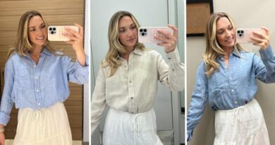 I tried on work tops at Gap, Banana Republic, and Old Navy. I learned higher prices don't always mean better quality.