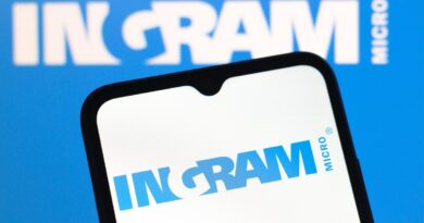 CANADA - 2025/04/23: In this photo illustration, the Ingram Micro Holding Corporation logo is seen displayed on a smartphone screen.