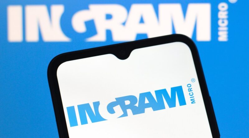 CANADA - 2025/04/23: In this photo illustration, the Ingram Micro Holding Corporation logo is seen displayed on a smartphone screen.