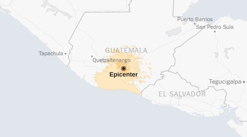 Map: 5.6-Magnitude Earthquake Strikes Guatemala