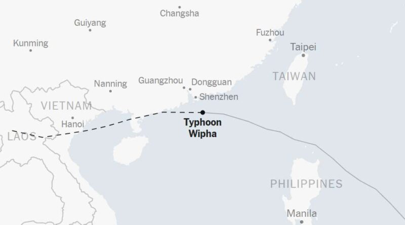 Map: Tracking Typhoon Wipha