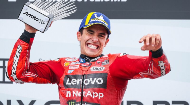 Marquez reigns supreme to win German MotoGP after only 10 riders finish