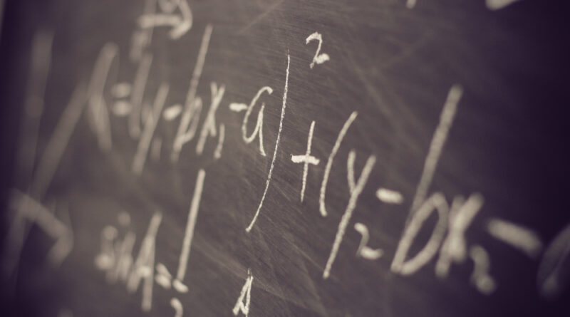 math equations on a chalkboard