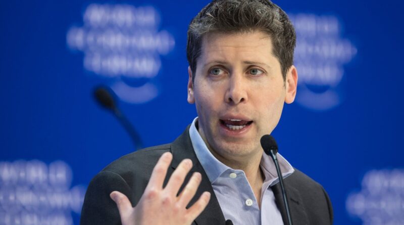 OpenAI CEO Sam Altman gestures during a session of the World Economic Forum (WEF) meeting in Davos on January 18, 2024. (Photo by FABRICE COFFRINI/AFP via Getty Images)