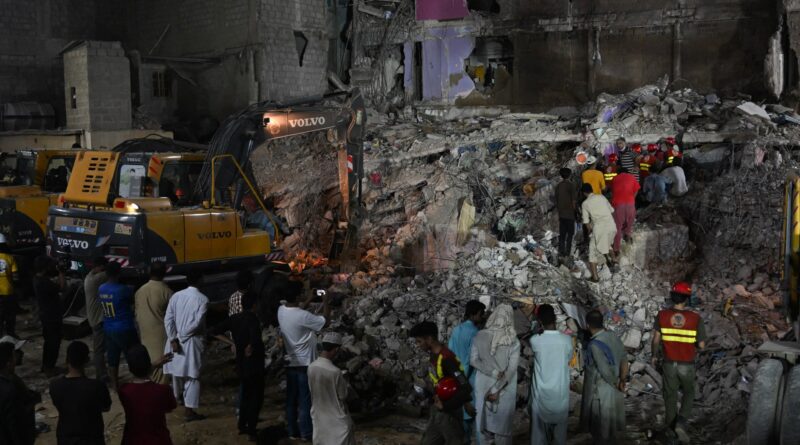 Several people killed in multistorey building collapse in Pakistan