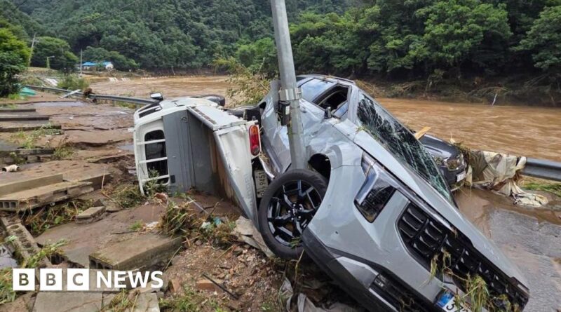 South Korea floods trigger landslides and leave at least 14 dead