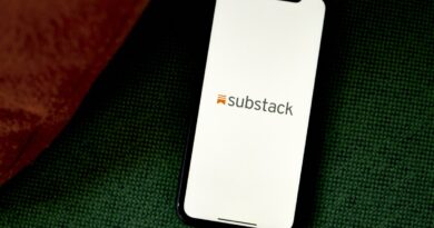The Substack logo on a smartphone
