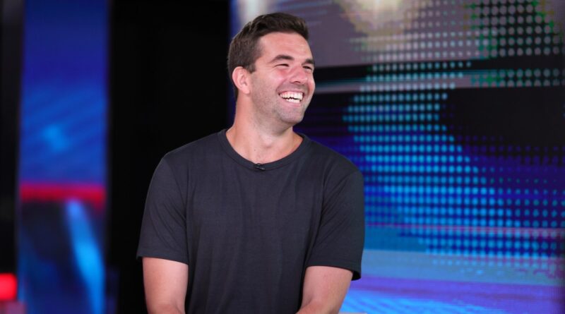 Billy McFarland on a TV set